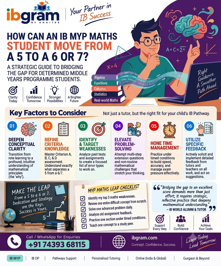 How Can an IB MYP Maths Student Move From a 5 to a 6 or 7?